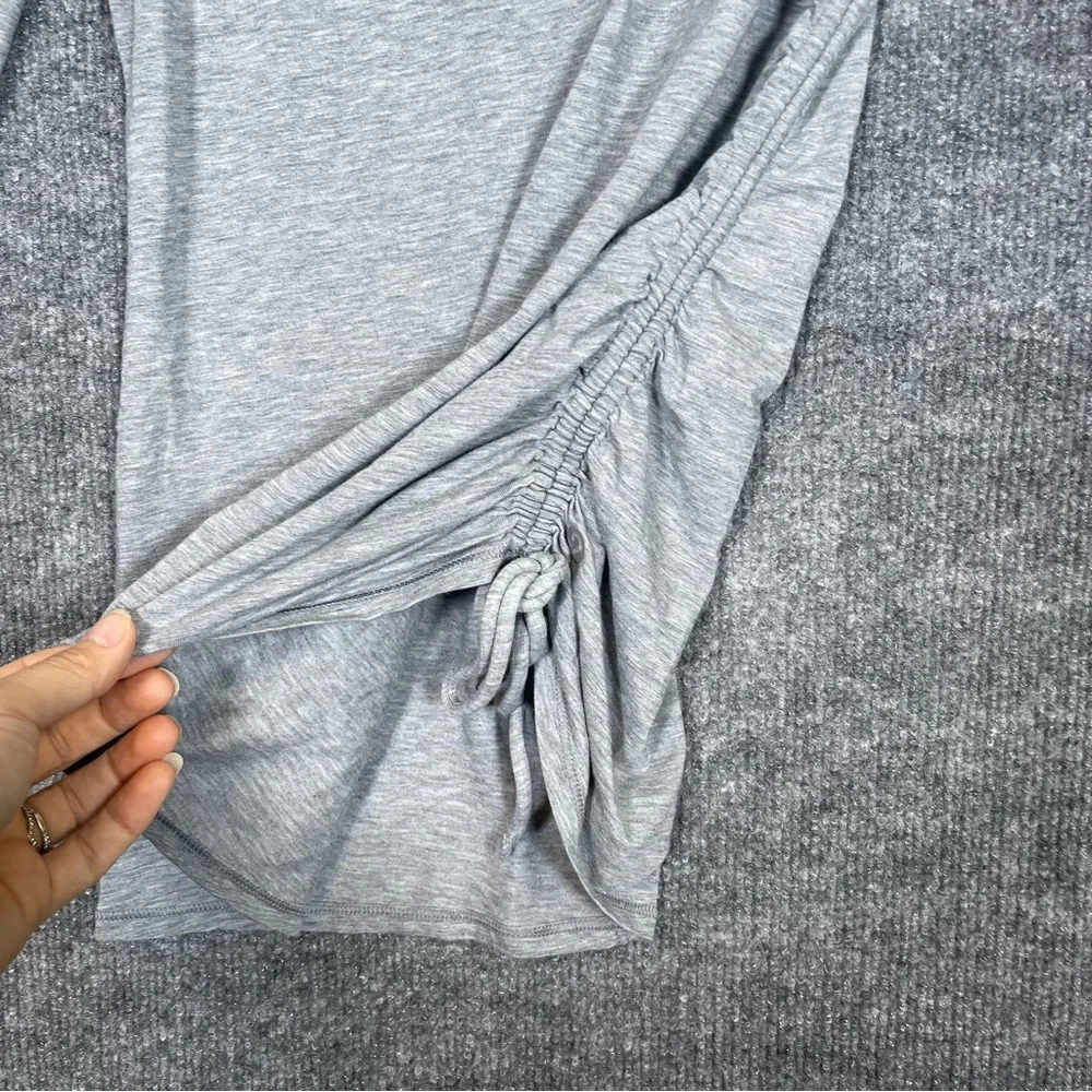 Lululemon Cinch It Long‎ Sleeve Tee Womens Medium Gray Heathered Active Stretchy